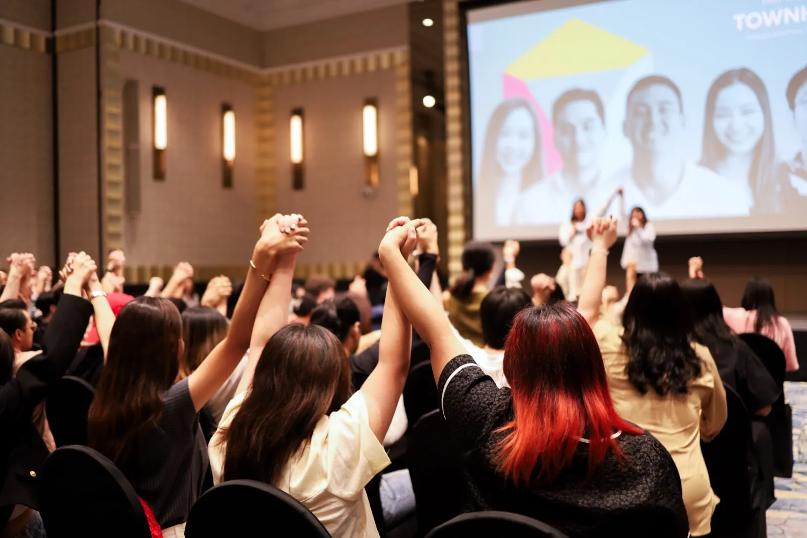 The Primal team at a townhall